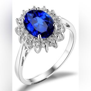 Sapphire Gemstone Ring Princess Dianna Ring